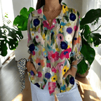 Women's Vintage Lace Blouse – Elegant Puff Sleeve Blouse