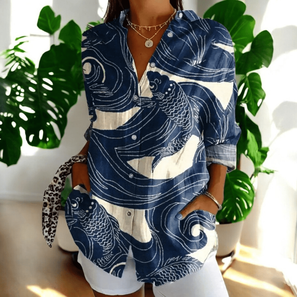 Women's Vintage Lace Blouse – Elegant Puff Sleeve Blouse