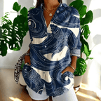 Women's Vintage Lace Blouse – Elegant Puff Sleeve Blouse