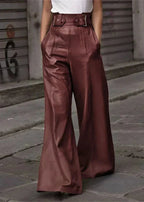 Women's Leather Look Pants – High Waist Skinny Pants