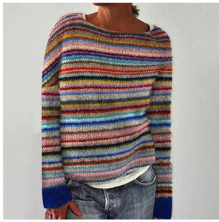Women's Nordic Fair Isle Sweater – Norwegian Pattern Crew Neck Pullover