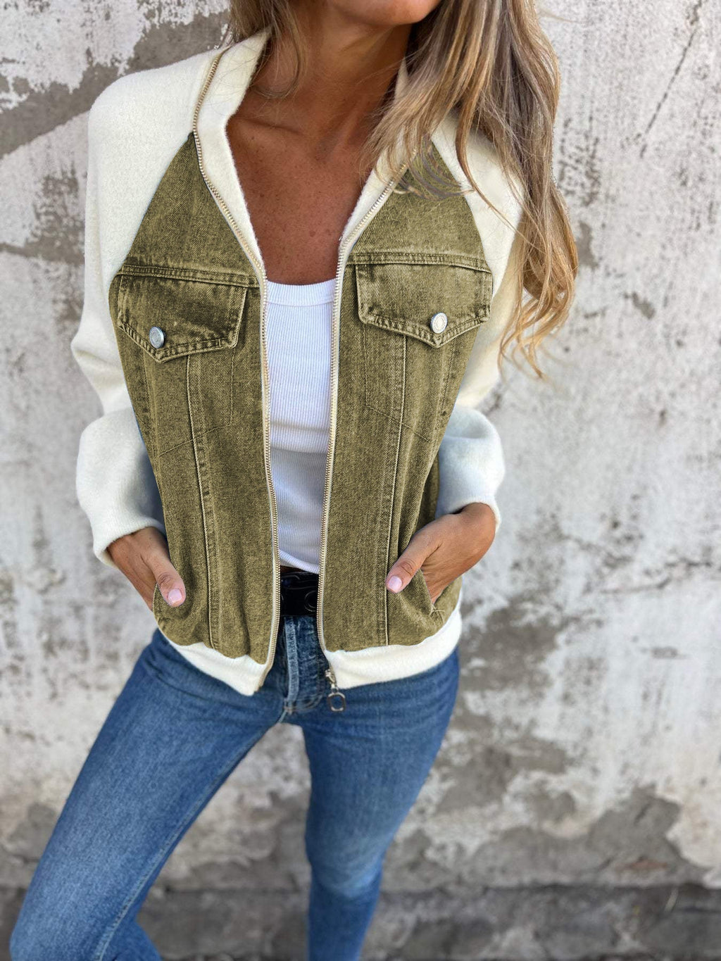 Women's Zip Jacket – Stylish Casual Jacket – Sarah