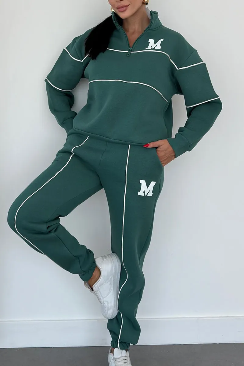 Women's Half-Zip Tracksuit – Matching Jogger Set