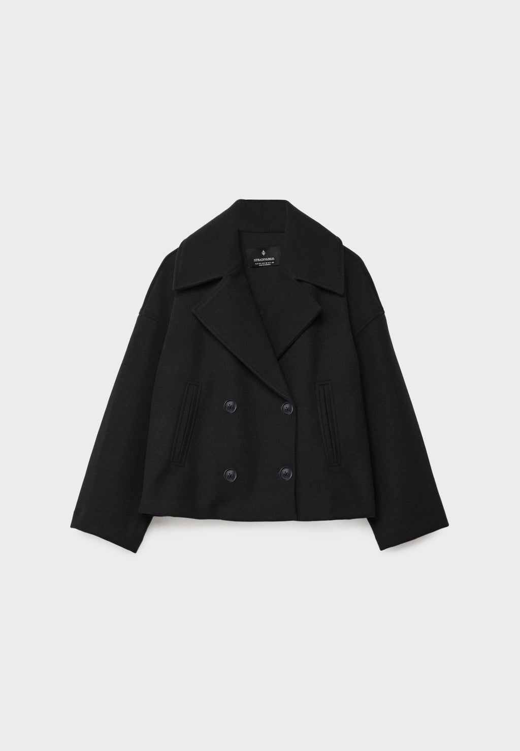 Women's Double Breasted Coat – Elegant Long Coat – Anna