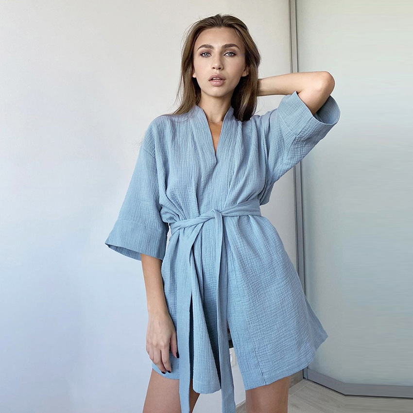 Women's Tie Waist Kimono Dress – Flowy Relaxed Day Dress