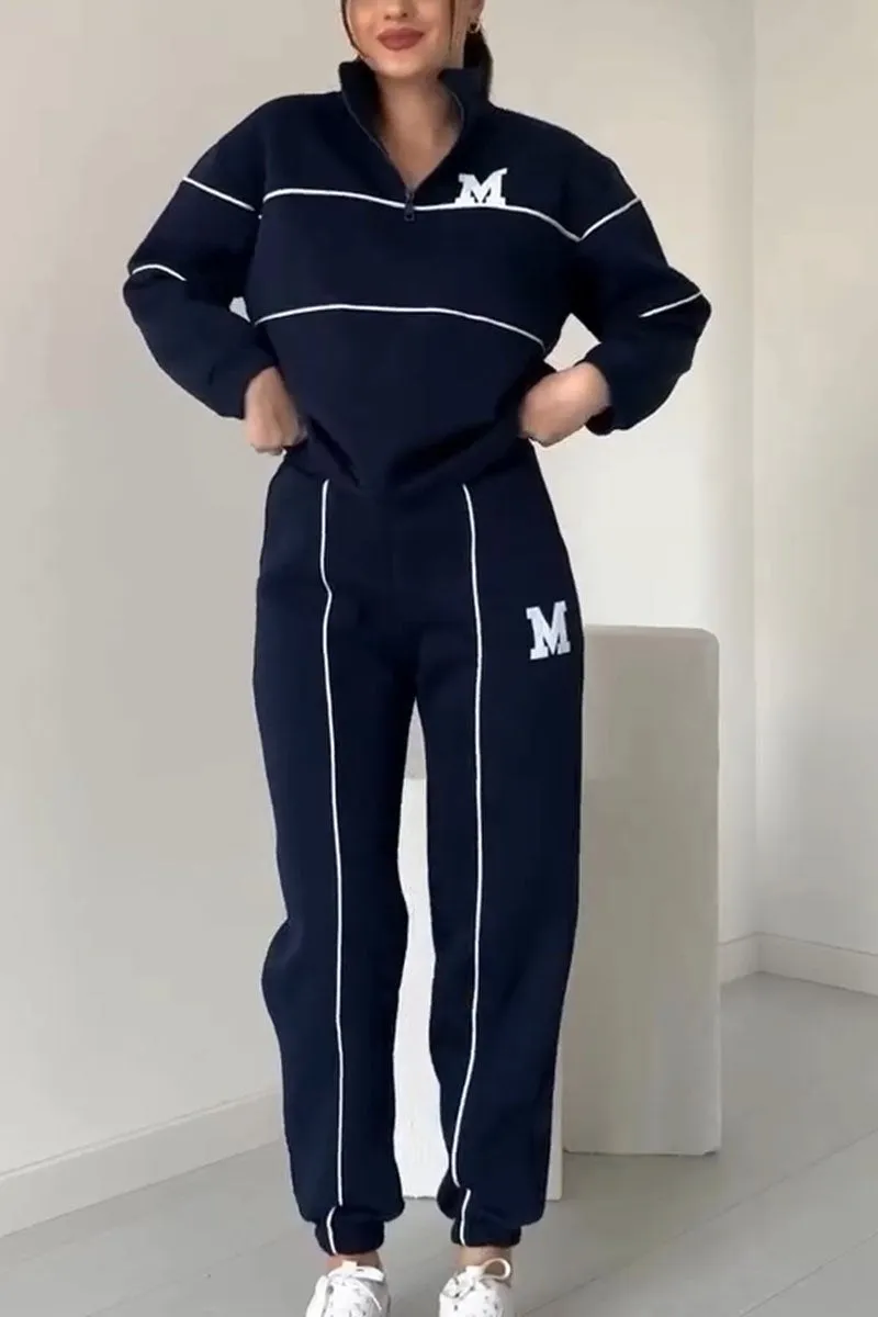 Women's Half-Zip Tracksuit – Matching Jogger Set