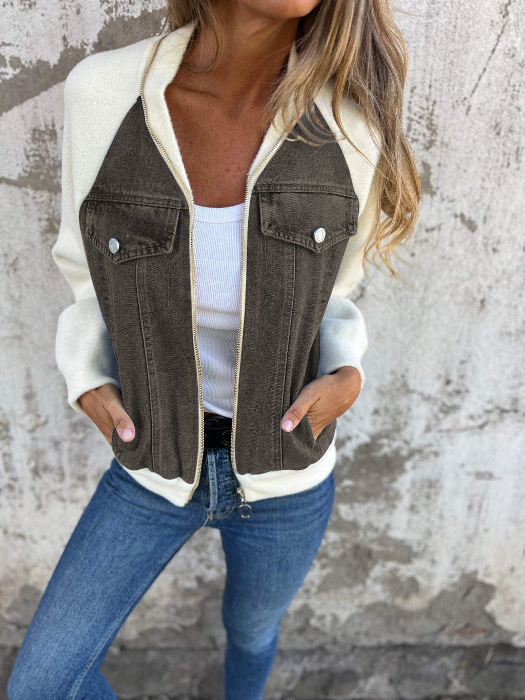 Women's Zip Jacket – Stylish Casual Jacket – Sarah