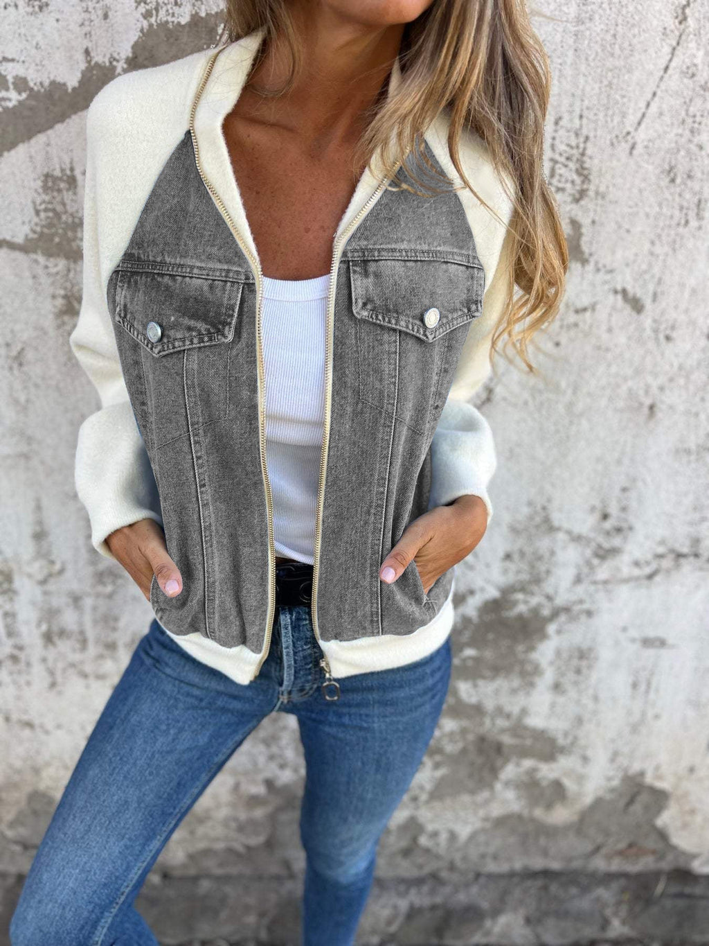 Women's Zip Jacket – Stylish Casual Jacket – Sarah