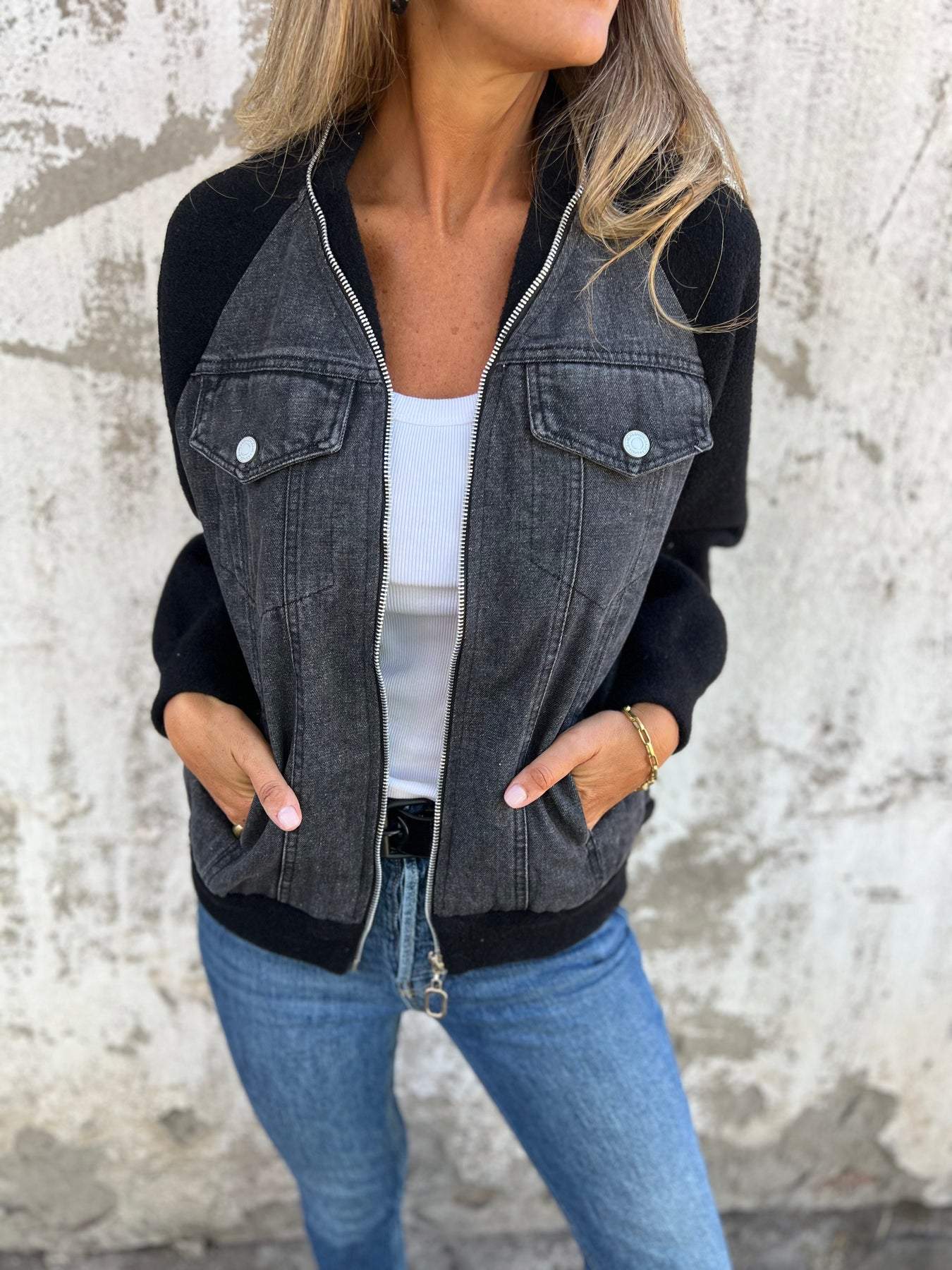 Women's Zip Jacket – Stylish Casual Jacket – Sarah