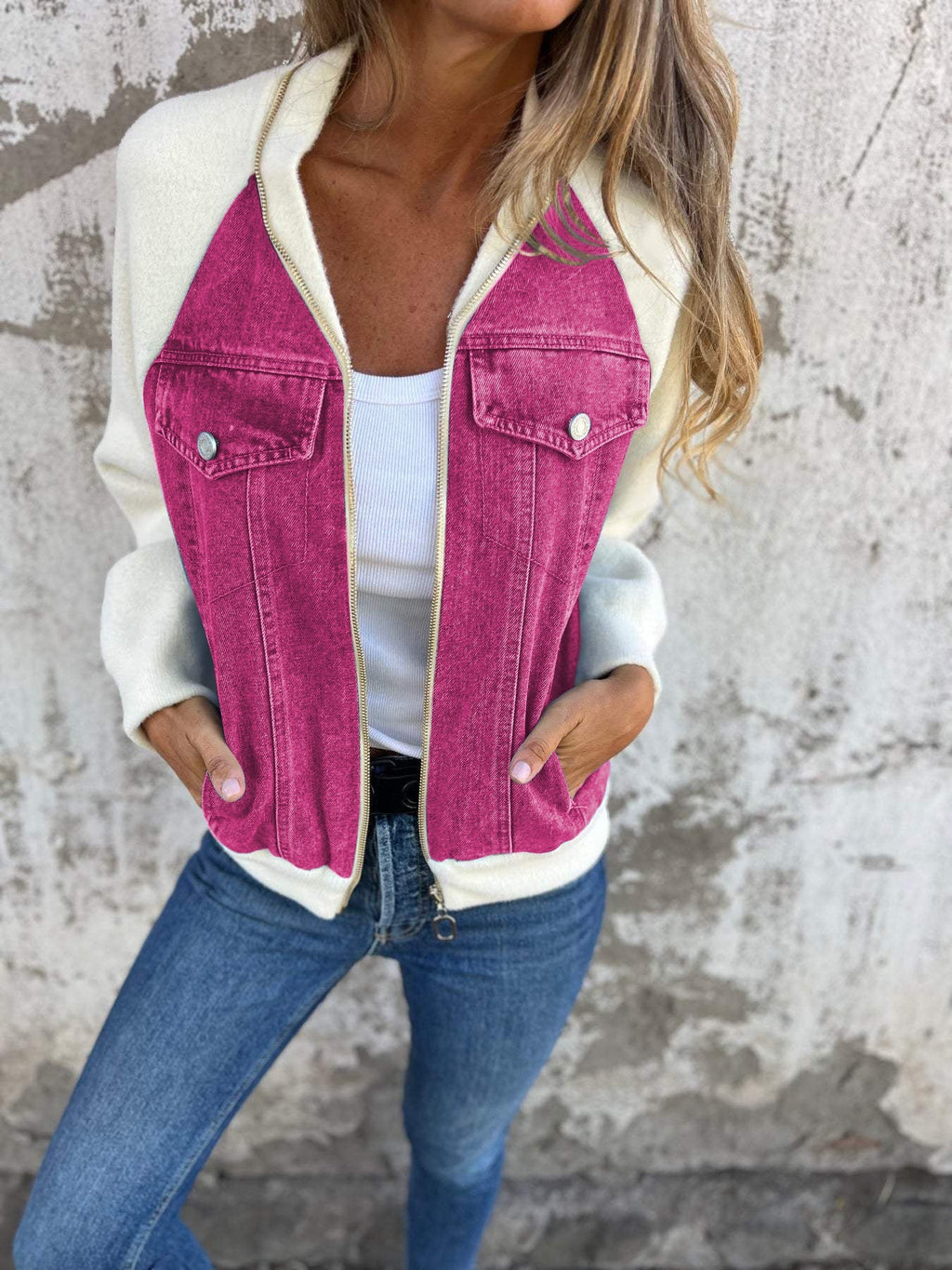 Women's Zip Jacket – Stylish Casual Jacket – Sarah