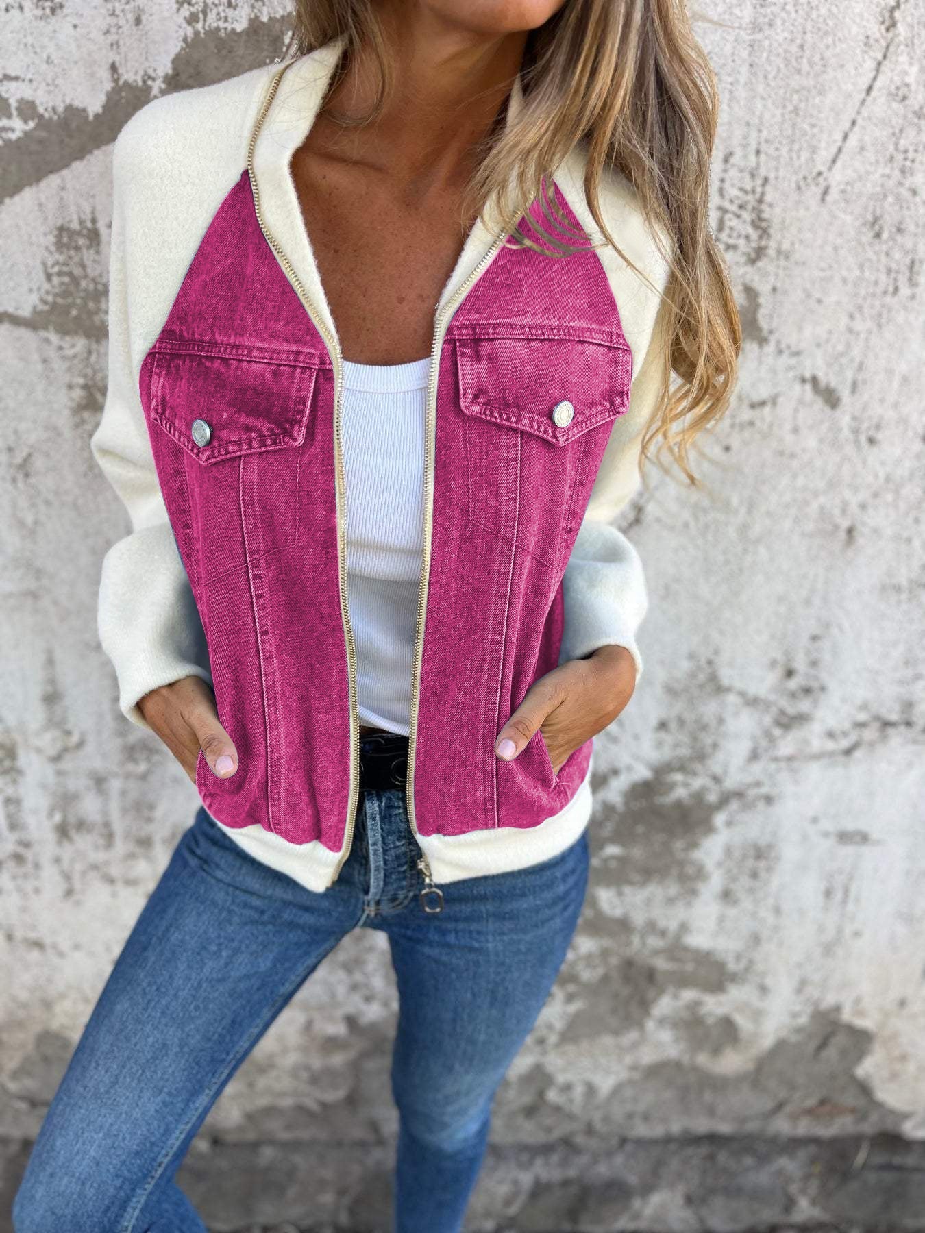 Women's Zip Jacket – Stylish Casual Jacket – Sarah