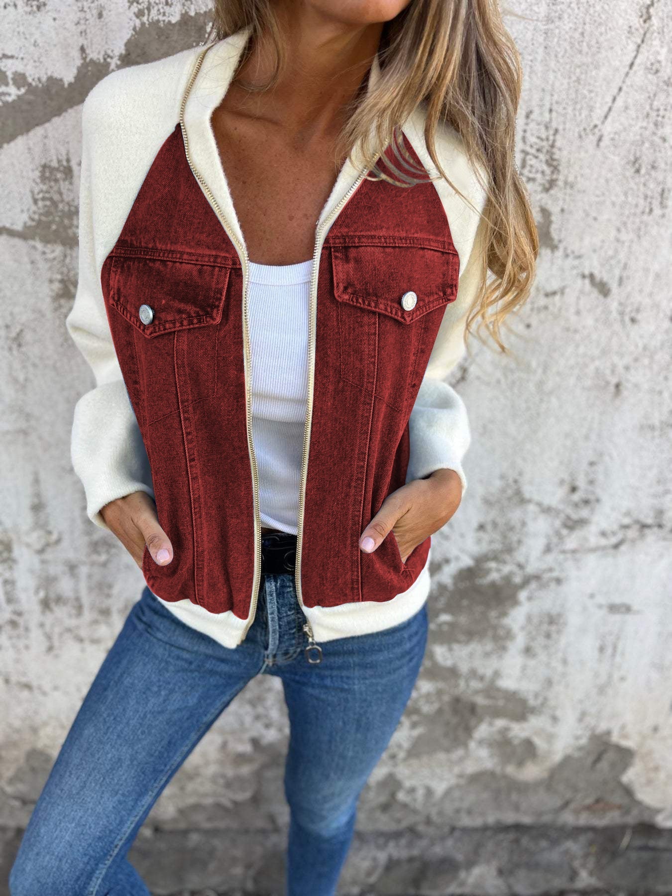 Women's Zip Jacket – Stylish Casual Jacket – Sarah