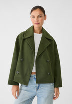 Women's Double Breasted Coat – Elegant Long Coat – Anna