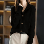 Women's Relaxed Long Cardigan – Open Front Longline Layering Cardigan
