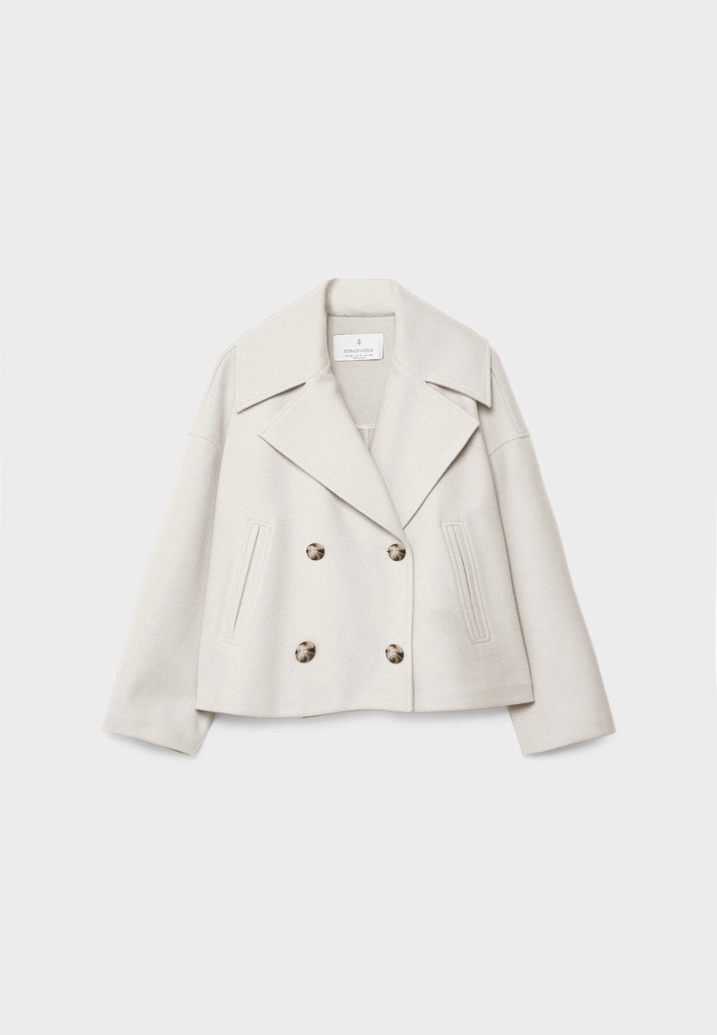 Women's Double Breasted Coat – Elegant Long Coat – Anna