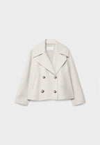Women's Double Breasted Coat – Elegant Long Coat – Anna