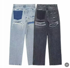 Women's Distressed Jeans – Vintage Straight Leg Jeans