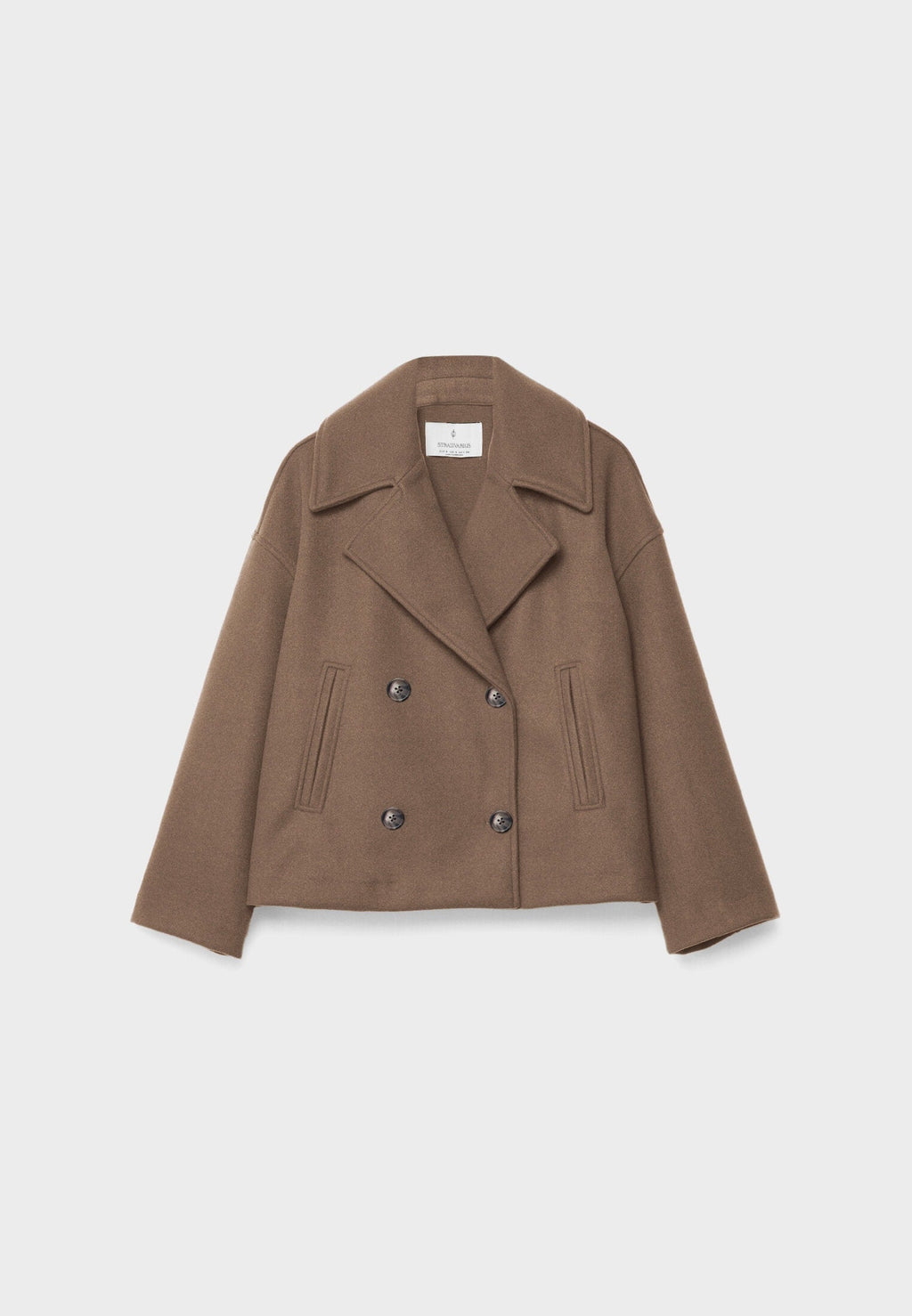 Women's Double Breasted Coat – Elegant Long Coat – Anna