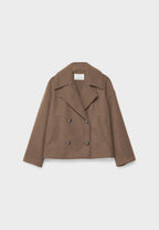 Women's Double Breasted Coat – Elegant Long Coat – Anna