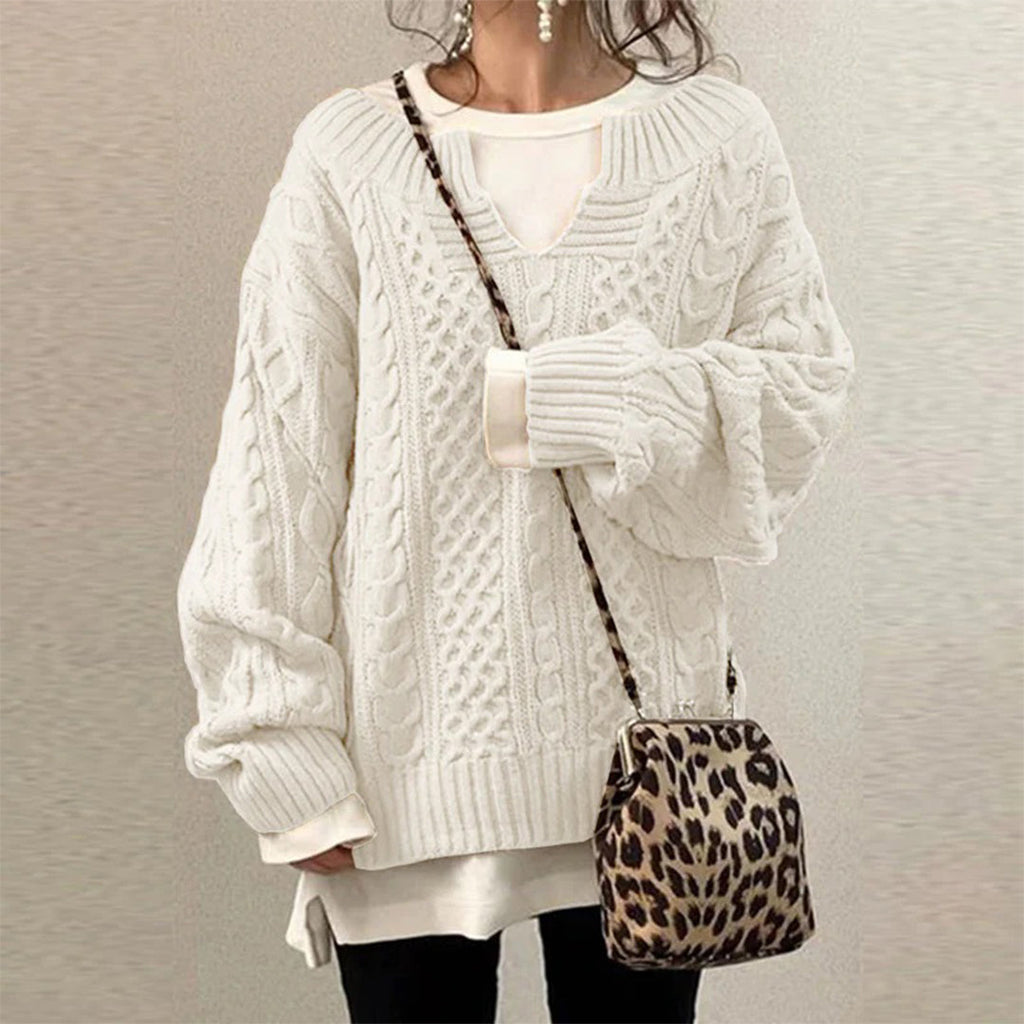 Women's Pullover Sweater – Knit Casual Sweater – Alani