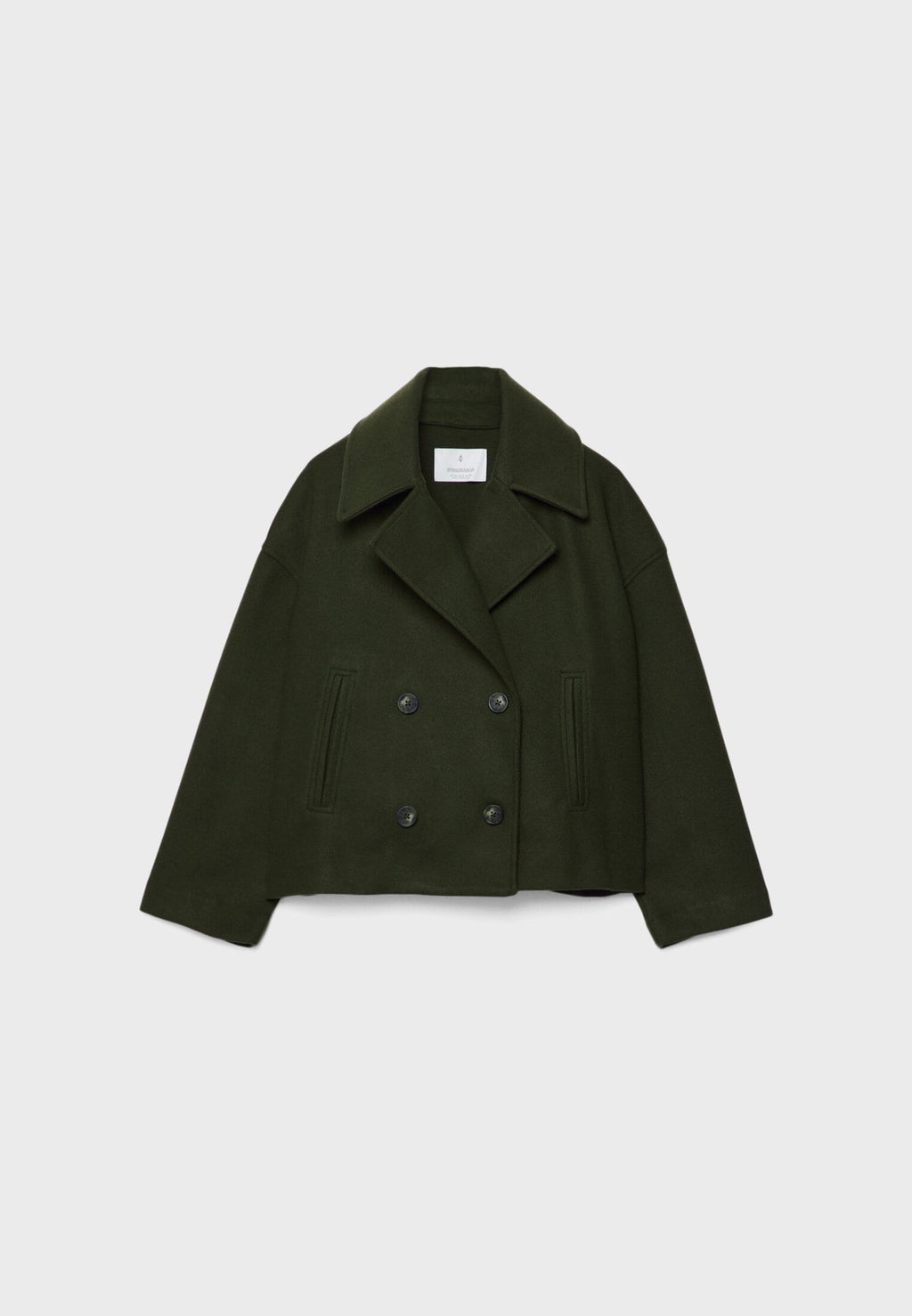 Women's Double Breasted Coat – Elegant Long Coat – Anna