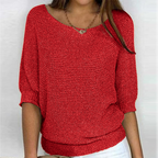 Women's Relaxed Cross Knit Sweater – Classic Winter Sweater