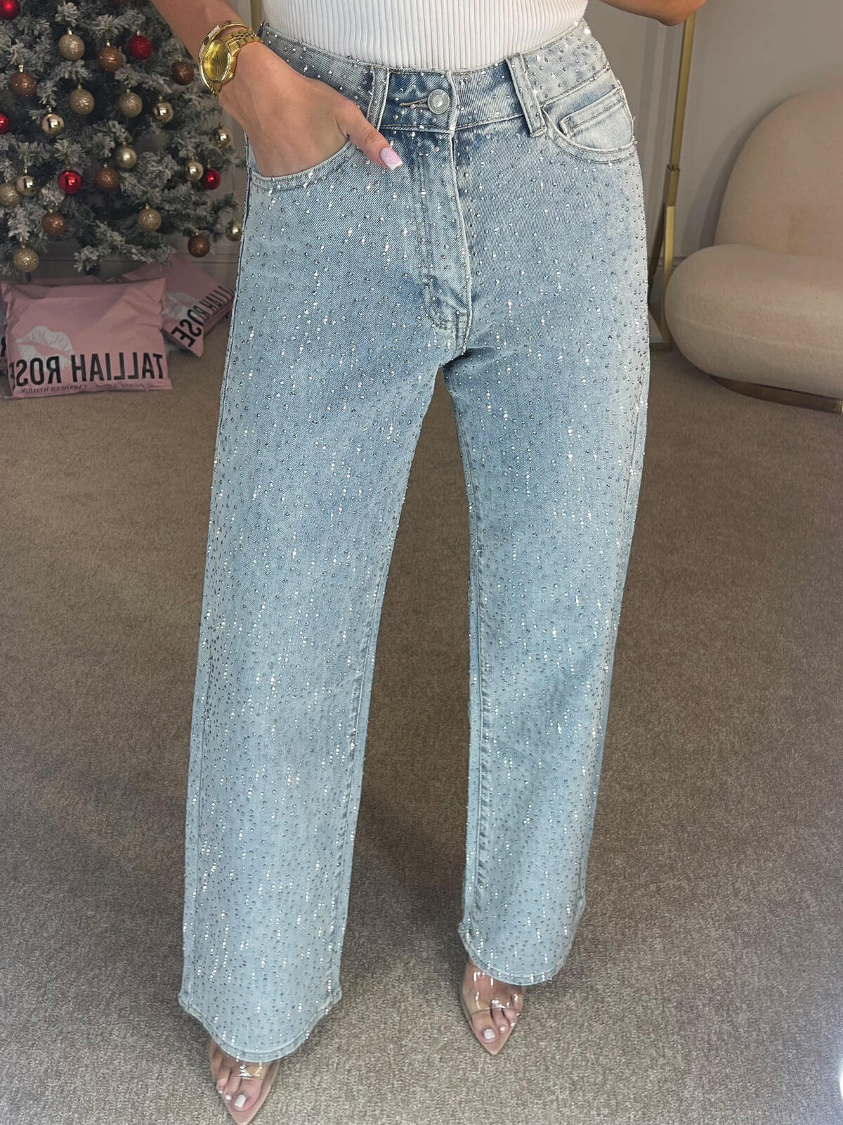 Women's High Waist Jeans – Stretch Fit Denim Jeans – Rachel