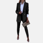 Women's Statement Two-Piece Pants Set – Asymmetrical Top & Wide Leg Trousers
