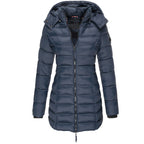 Women's Long Puffer Coat – Hooded Full-Length Winter Coat