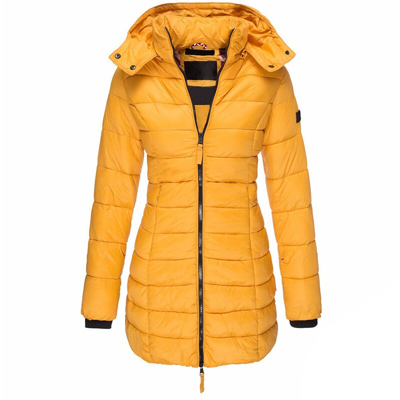 Women's Long Puffer Coat – Hooded Full-Length Winter Coat