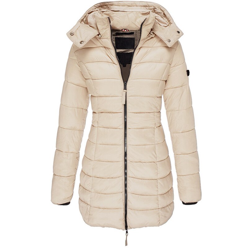 Women's Long Puffer Coat – Hooded Full-Length Winter Coat