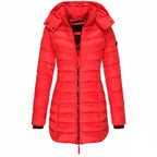 Women's Long Puffer Coat – Hooded Full-Length Winter Coat