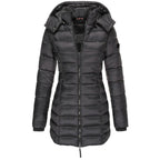 Women's Long Puffer Coat – Hooded Full-Length Winter Coat