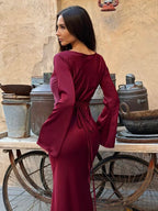 Women's Tailored Long Sleeve Dress – Fitted Day-to-Night Occasion Dress