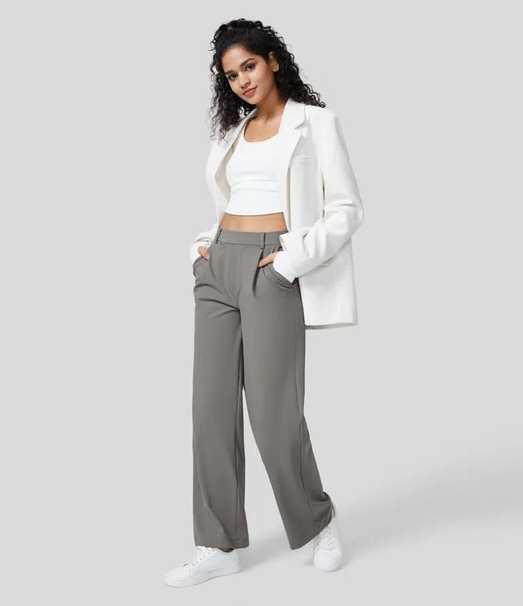 Women's Straight Leg Pants – High Waist Stretch Pants