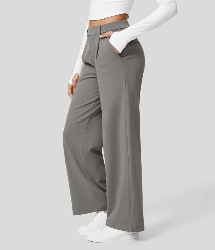 Women's Straight Leg Pants – High Waist Stretch Pants