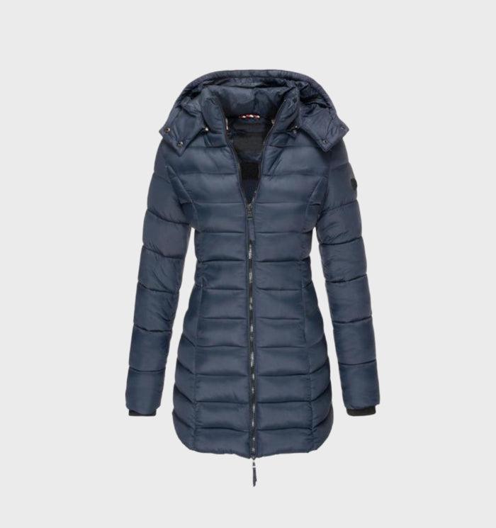 Women's Soft Lined Hooded Coat – Long Weather Resistant Winter Jacket
