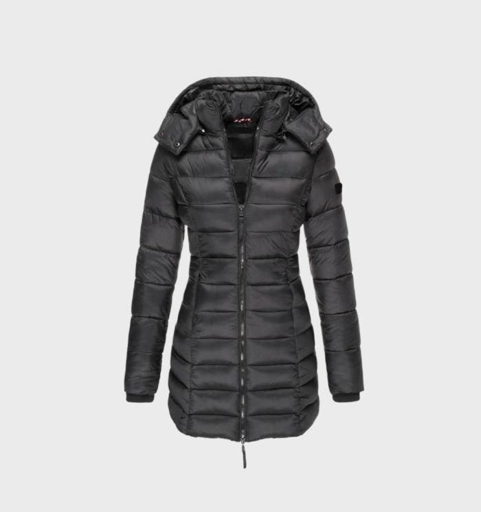 Women's Soft Lined Hooded Coat – Long Weather Resistant Winter Jacket