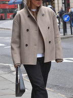 Women's Relaxed Vintage Jacket – Oversized Casual Statement Jacket