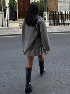 Women's Relaxed Vintage Jacket – Oversized Casual Statement Jacket