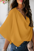 Women's V-Neck Summer Blouse – Relaxed Fit Lightweight Blouse