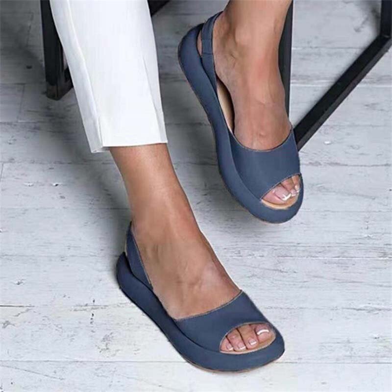 Women's Comfort Footbed Sandals – Stretch Strap Walking Sandals