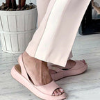 Women's Comfort Footbed Sandals – Stretch Strap Walking Sandals