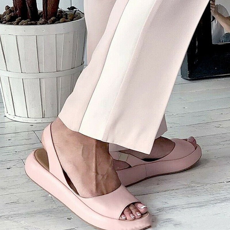 Women's Comfort Footbed Sandals – Stretch Strap Walking Sandals