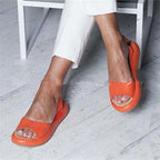 Women's Comfort Footbed Sandals – Stretch Strap Walking Sandals