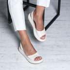 Women's Comfort Footbed Sandals – Stretch Strap Walking Sandals