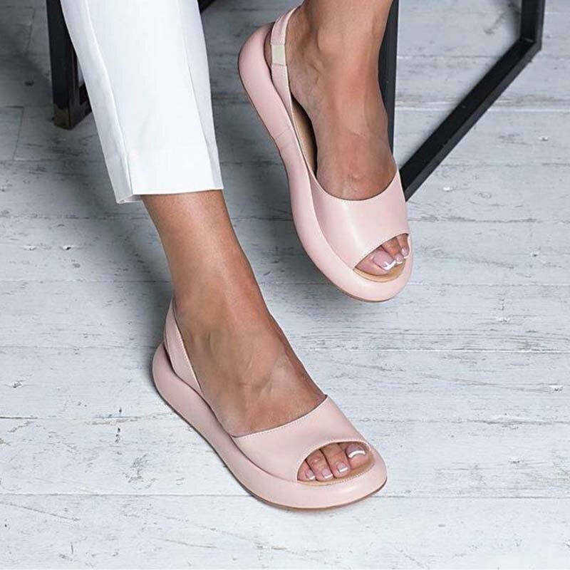 Women's Comfort Footbed Sandals – Stretch Strap Walking Sandals