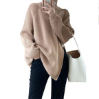 Women's Zip Turtleneck Sweater – Long Zipper High Neck Pullover