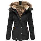 Women's Fleece Lined Winter Coat – Mid Length Weather Resistant Jacket
