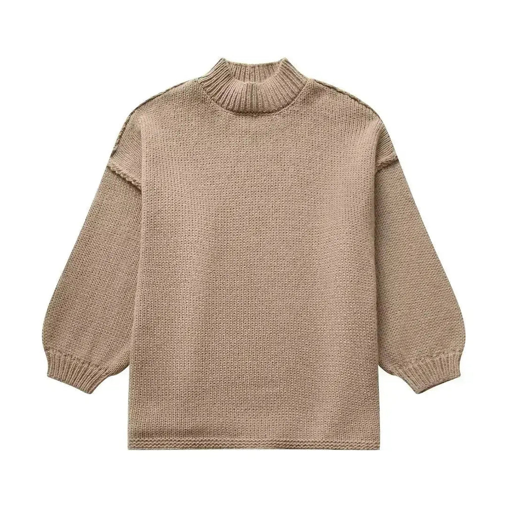 Women's Slouchy Knit Sweater – Oversized Autumn Pullover